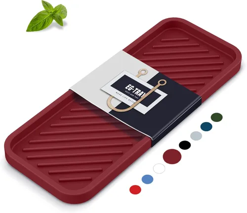 Vista 18 de EG-SIPRO Soporte de esponja de silicona, bandeja organizadora para fregadero de cocina, organizador de esponja para mostrador de baño, soporte