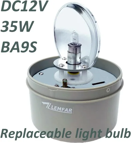 Vista 4 de Luz estroboscópica giratoria de advertencia de seguridad roja DC12V - Luz de baliza de emergencia