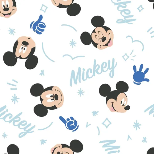 Vista 5 de Lambs & Ivy Disney Baby Forever Mickey Mouse - Sábana bajera ajustable para cuna blanca Fits Standard Size Crib/Toddler Mattress Measuring 52" x