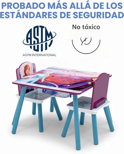 Vista 4 de Delta Children - Juego de mesa y sillas para niños con almacenamiento