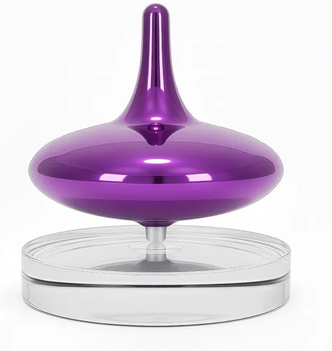 Vista 9 de Tapa giratoria eléctrica con base de vidrio, giro sin fin de 4 horas, espectáculo de luz LED para concentración, calma y creatividad, regalo Azul