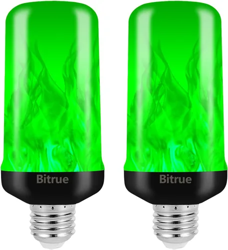 Vista 10 de Bitrue Bombillas LED de Llama, Bombillas de Efecto de Llama Azul de 4 Modos, Bombilla de Luz de Fuego Base E26 con Sensor de Gravedad, Bombillas