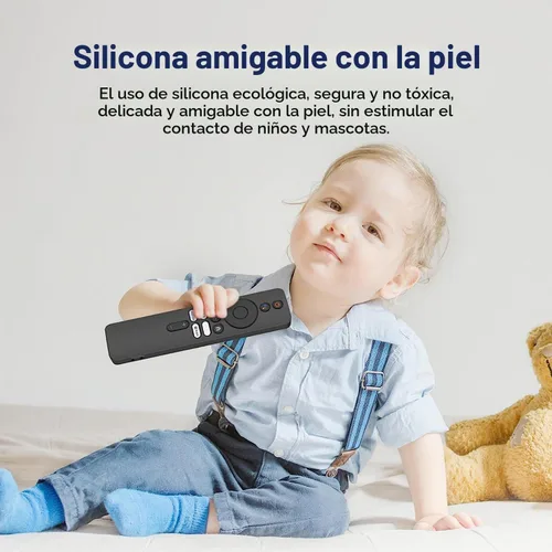 Vista 4 de USTIYA Funda remota para Xiaomi TV Box S (2.ª generación) Cubierta de control protectora Silicona (negro)