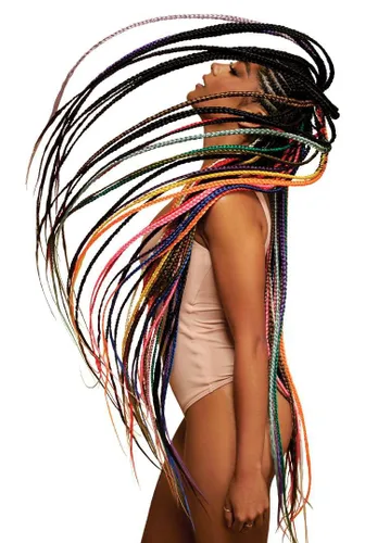 Vista 3 de Outre X-Pression Braid - Trenza preestirada 52" 3X, Negro jet 1