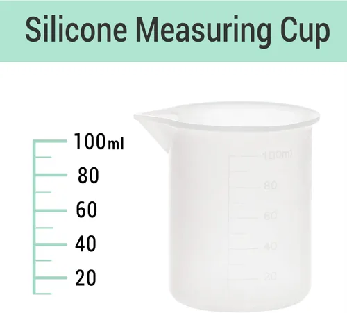 Vista 2 de Gartful Vasos medidores de silicona de 3.4 fl oz para mezcla de resina, 6 tazas mezcladoras para resina epoxi, moldes de fundición de joyas, pintura