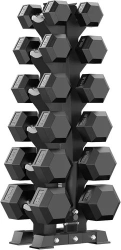 Vista 19 de Hex Dumbbell Sets with Rack, 85-560lb Dumbbell Weight Set & Storage Rack