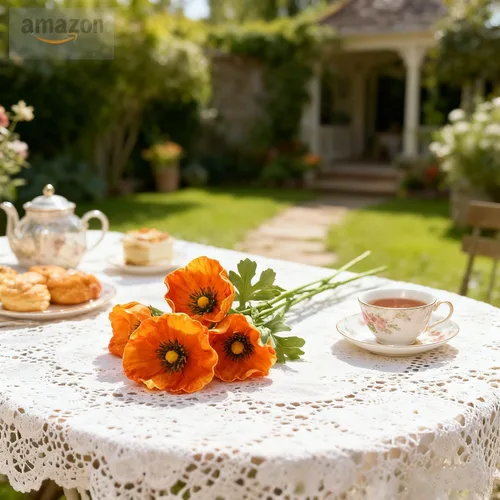Vista 3 de Ramo de flores de anémona artificial de tacto real, 5 uds, decoración para el hogar (naranja)