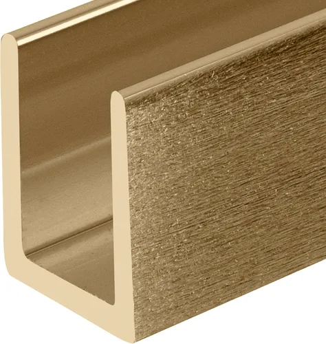 Vista 18 de Brixwell SDCD3812A-CCP12 Canal en U Profundo de Aluminio Anodizado Satinado Sin Marco para Puerta de Ducha para Vidrio de 3/8" de Grosor - Longitud