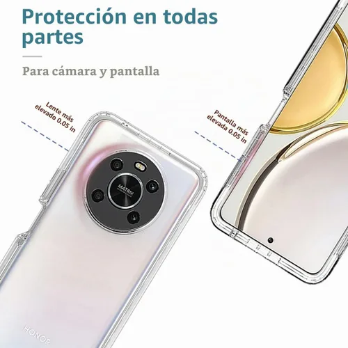 Vista 2 de Funda para Honor X9 (4G/5G)/X30/Magic4 Lite Any-NX1 Funda con protector de pantalla de vidrio templado suave 360° cuerpo completo a prueba de golpes