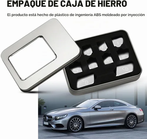 Vista 5 de 12 calcomanías para botón de desbloqueo de puerta con memoria de asiento de automóvil, cubierta de ajuste del botón del interruptor, repuesto