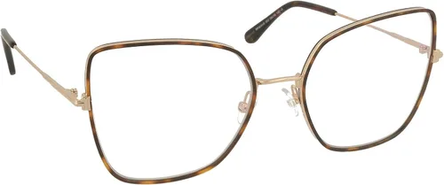 Vista 6 de Tom Ford FT5630-B56052 - Lentes de espejo Havana/azul, Habana oscura brillante, oro rosa brillante / bloque azul, 56/19/140, Carey