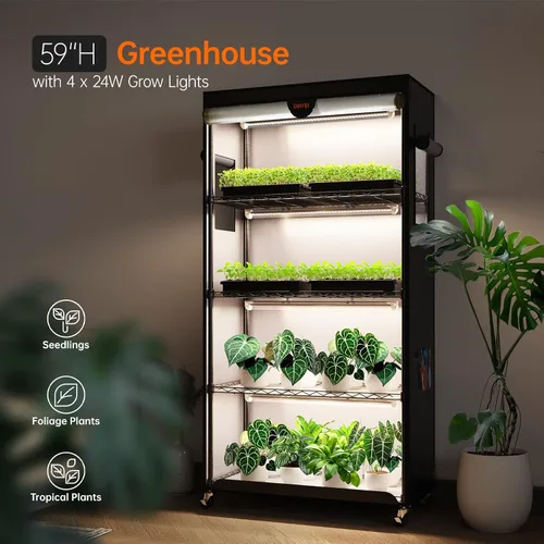 Vista 2 de Bstrip - Invernadero interior con cubierta Oxford Grow Light Blanco cálido