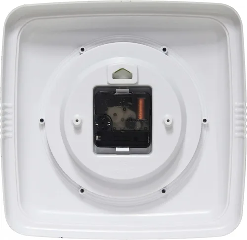 Vista 3 de Infinity Instruments Reloj de pared retro, reloj cuadrado de 9 pulgadas, silencioso sin tictac, moderno de mediados de siglo, reloj de cocina, reloj