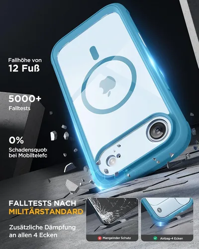 Vista 444 de Miracase Serie de vidrio para iPhone 11 de 6.1 pulgadas, funda protectora de cuerpo completo resistente mejorada con protector de pantalla de vidrio