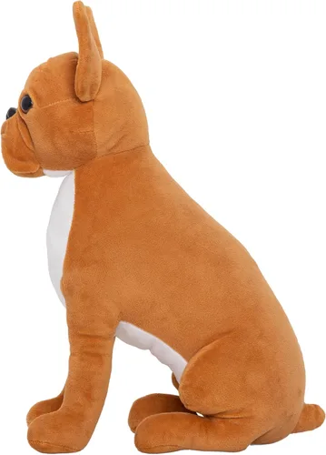 Vista 4 de FGA MARKETPLACE Peluche Bulldog francés, animal de peluche realista de 13 pulgadas (bulldog marrón)