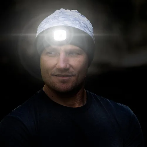 Vista 31 de Gone For a Run Gorros y diademas reversibles con forro polar LED para correr 3 modos de luz