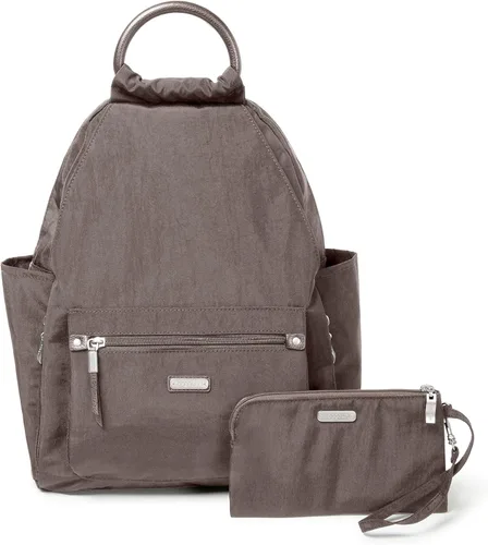 Vista 14 de Baggallini Mochila todo el día para mujer con pulsera de teléfono RFID, Negro, talla única