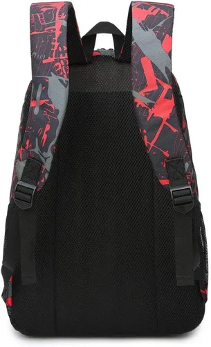 Vista 6 de Mochilas escolares para niños y niñas, juego de mochila para adolescentes, bolsa de hombro y estuche para lápices, B246 Rojo, talla única , Mochilas