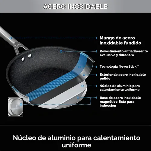 Vista 3 de Ninja Foodi NeverStick C69500 - Juego de 10 piezas, utensilios de cocina, acero inoxidable