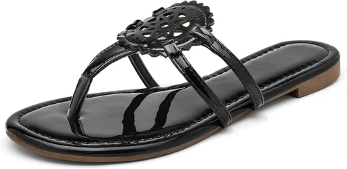 Vista 11 de katliu Sandalias Planas para Mujer, Sandalias de Tiras Cómodas, Sandalias de Vestir con Correa de Vestir