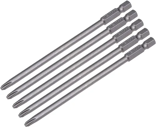 Vista 6 de uxcell 5 brocas magnéticas Phillips PH1 de 0.118 in, vástago hexagonal de 1/4 de pulgada de longitud S2, herramienta eléctrica S2 de 5.9 pulgadas