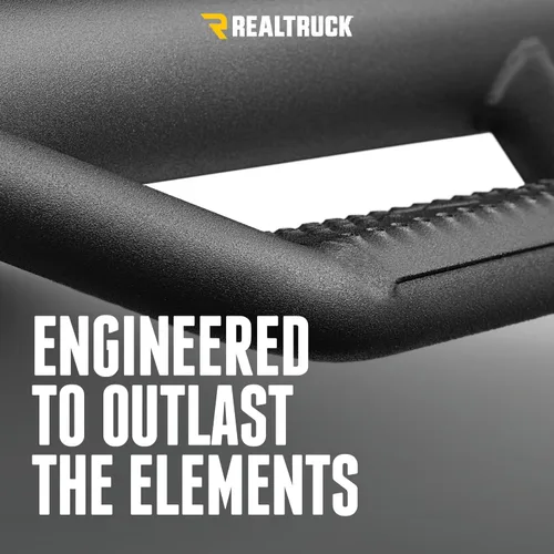 Vista 7 de RealTruck - Escalones Nerf para Silverado/Sierra Rueda a rueda con acceso a la cama, acero resistente, negro texturizado C9984RC-4-TX Negro
