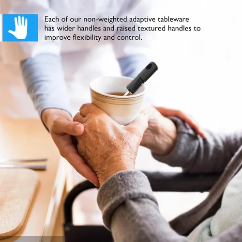 Vista 8 de Adaptive Utensils Set Weighted Tableware for Arthritis, Easy-to-Hold Stainless Steel Fork, Knife, Spoon