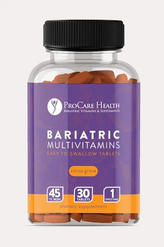 Vista 9 de Procare Health Multivitamínico bariátrico con hierro de 45 mg fácil de tragar, 30 comprimidos, vitaminas bariátricas postoperatorias para píldoras