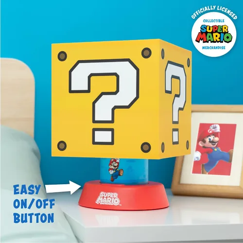 Vista 4 de Paladone Super Mario Icon Lamp con tres ajustes de brillo y apagado automático, mercancía Nintendo