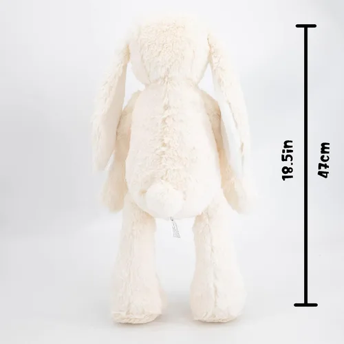 Vista 2 de Animales de peluche de conejo, rellenos de cesta de Pascua, bonito conejo para dormir, regalos abrazables para niños, 18.5 pulgadas