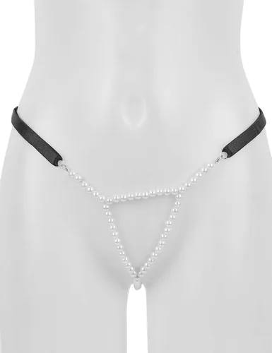 Vista 3 de YOOJOO Tangas de talle bajo con perlas tangas íntimas tangas tanga para mujer