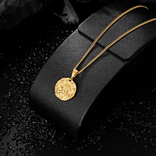 Vista 4 de Speroto Collar del zodiaco para hombres y mujeres, collar de acero inoxidable con 12 constelaciones para hombre, collar con dije del zodiaco