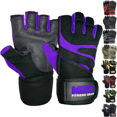 Vista 26 de MRX - Guantes de levantamiento de pesas para hombres, guantes de entrenamiento para hombre, guantes de levantamiento de muñeca, guantes de gimnasio