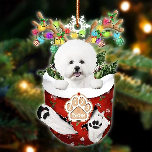 Vista 53 de NAZENTI Adorno Navideño de Bolsillo Personalizado de Affenpinscher en la Nieve, Adorno de Forma Acrílica de Perro, Adorno de Navidad 2023, Adorno