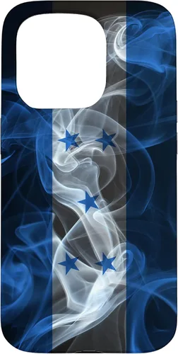 Vista 14 de iPhone 16 Smoky Honduras Flag - Funda de orgullo hondureño estilo humo