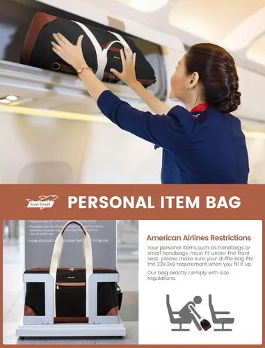 Vista 5 de LOVEVOOK Bolsa de viaje para mujer, bolsas de fin de semana, Negro -, Casual