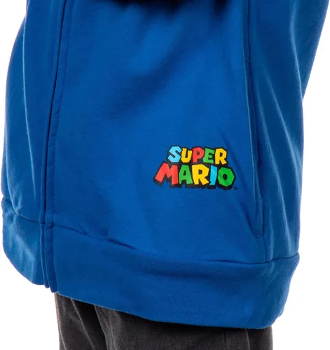 Vista 3 de Seven Times Six Super Mario - Sudadera con capucha para niños, de manga larga, con cremallera, sudadera con capucha