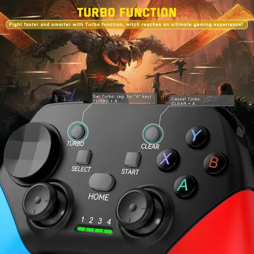 Vista 4 de Joso Wireless Mobile Gaming Controller for iPhone, Android, iPad, Tablet, PC, Phone Controller with Phone Clip Supports Cloud Game, COD Mobile