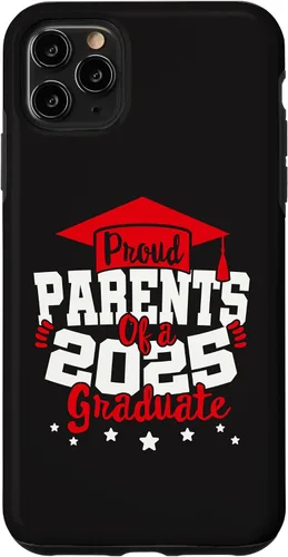 Vista 11 de iPhone 15 Parents of a 2025 Graduate Class Senior Graduation Grad 25 Case