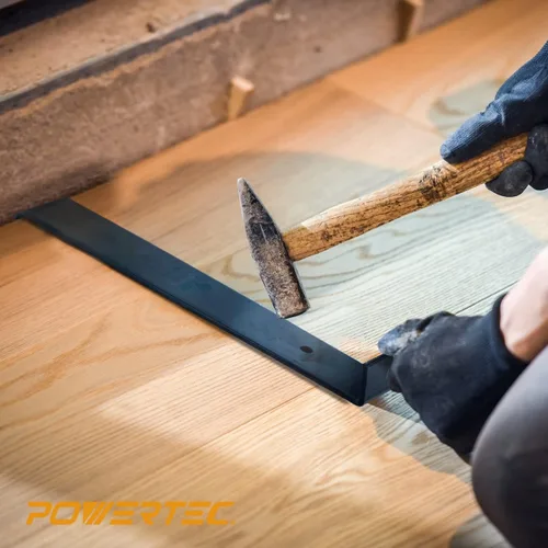 Vista 6 de POWERTEC Kit de instalación de pisos de vinilo Barra de tracción profesional y bloque de roscado Herramientas para pisos de madera para pisos