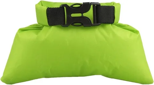 Vista 6 de Juego de 3 bolsas secas impermeables para guardar cosas al aire libre, para kayak, playa, rafting, barco, surf (verde)