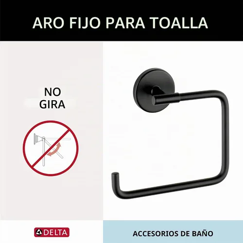 Vista 3 de DELTA FAUCET 759460-BL Anillo de toalla Trinsic, negro mate