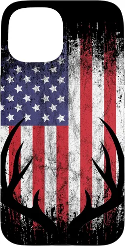 Vista 6 de Deer Hunting American Flag Whitetail Buck Antlers Case for iPhone 17