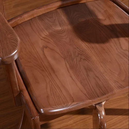 Vista 5 de Sillas de escritorio de oficina, silla de oficina de madera maciza, rotación de 360 grados, silla de escritorio con respaldo cómodo, silla