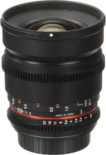 Vista 5 de Rokinon DS16M-NEX 0.630 in T2.2 Cine lente gran angular para cámaras Sony Alpha E-Mount lente intercambiable, color negro