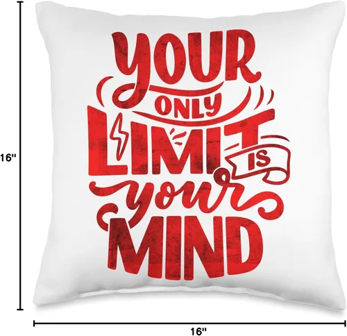 Vista 4 de DO YOU? LOVE YOU? Self Esteem, Motivation & Help Your Only Limit is Your Mind Self Help Esteem Love & Support - Almohada de 16 x 16 pulgadas