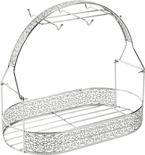 Vista 3 de CHENP.HMC Ganchos para tazas de café para almacenamiento en el hogar, soporte de acero inoxidable para tazas de té, soporte, soporte de metal dorado