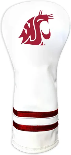 Vista 45 de Team Golf NCAA Funda para Cabeza de Palo de Golf Fairway Vintage Blanca, Diseño que se Ajusta a la Forma, Diseño Retro