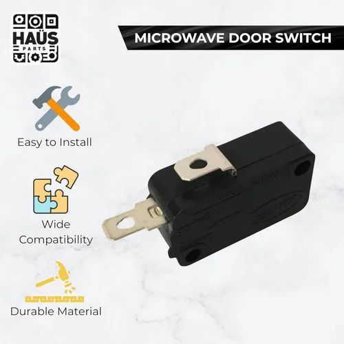 Vista 3 de SZM-V16-FA-63 Interruptor de puerta de microondas apto para horno microondas LG, Whirlpool, GE – Reemplaza 3B73362F, WB24X10047, SZM-V16-FD-63