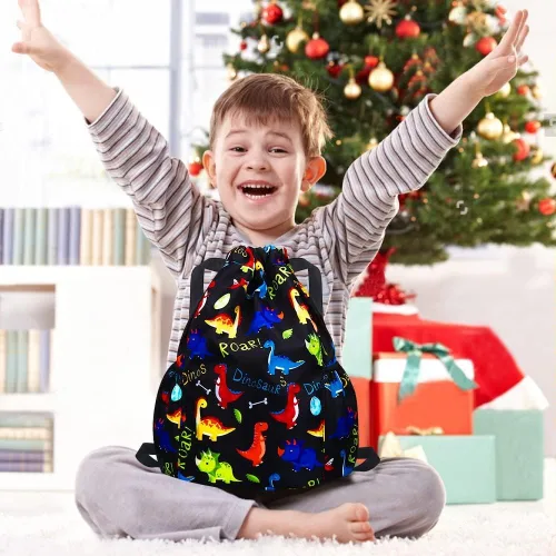 Vista 3 de RHCPFOVR Mochila con cordón para niños, bolsas de unicornio para niñas, gimnasio, baile, playa, natación, bolsa de viaje con dos soportes